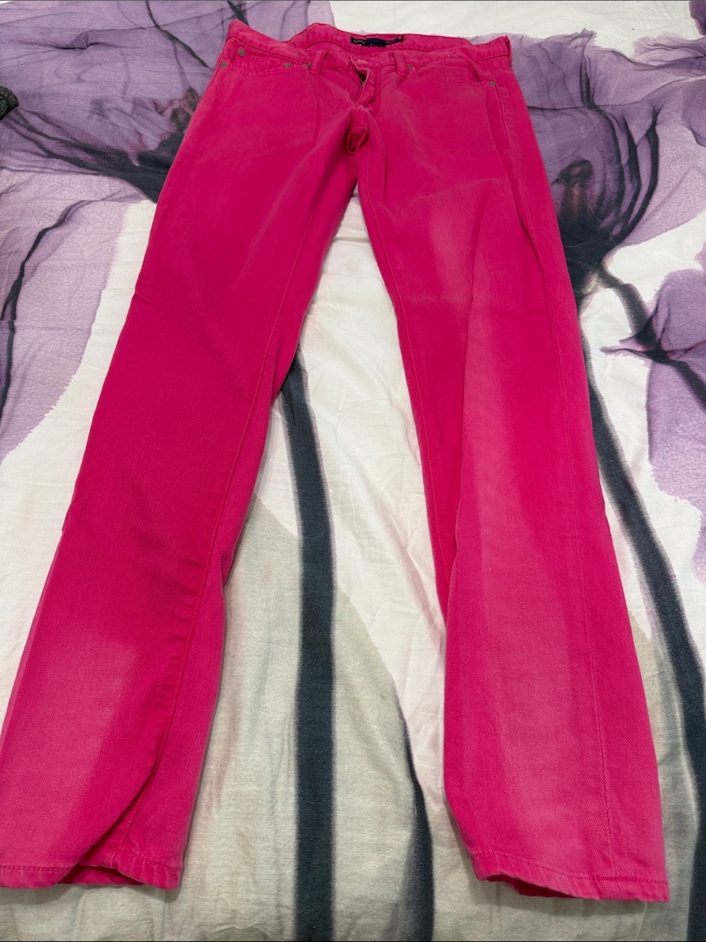 Polo by Ralph Lauren Women's Straight Leg Jeans in Bright Pink